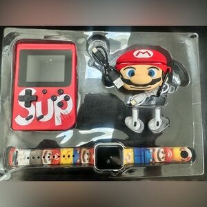 Mario Portal 4i n1 Suit gift contains watch, wireless earbuds, SUP, & case
